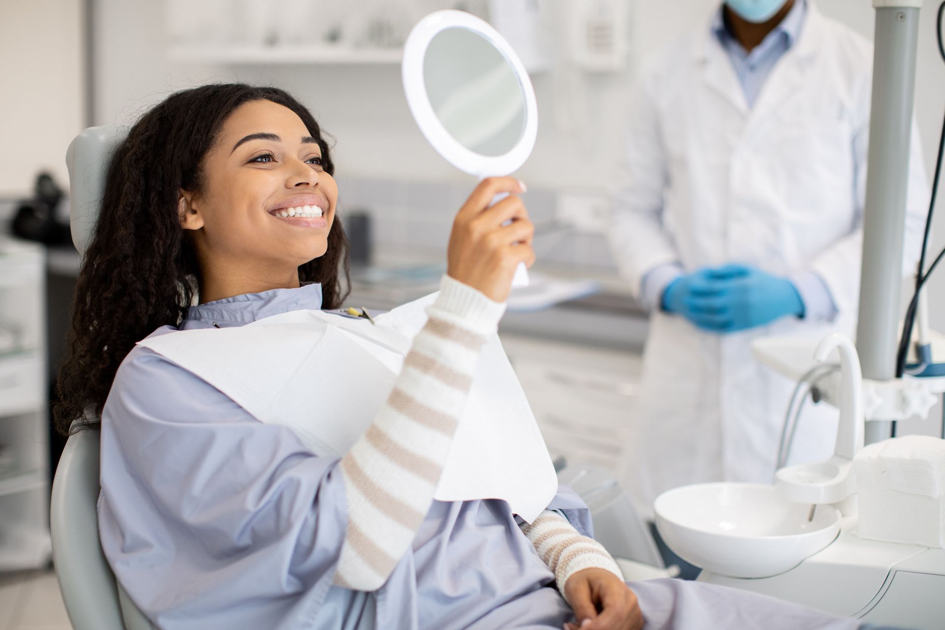 Dental Patient With Mirror